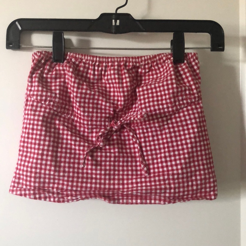 brandy melville plaid tube top